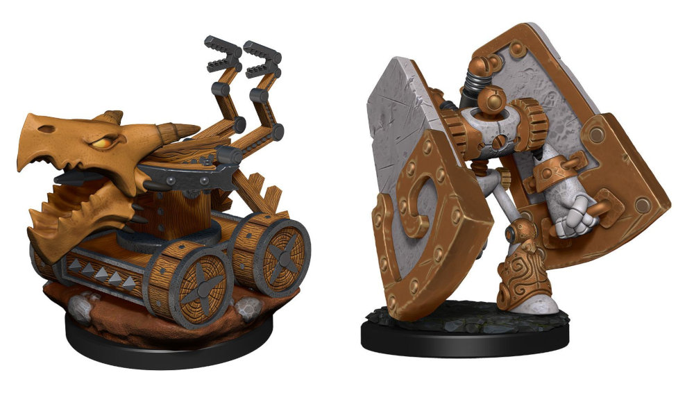 D&D Nolzur's Marvelous Miniatures: Stone Defender & Oaken Bolter - Unpainted Fantasy Figures