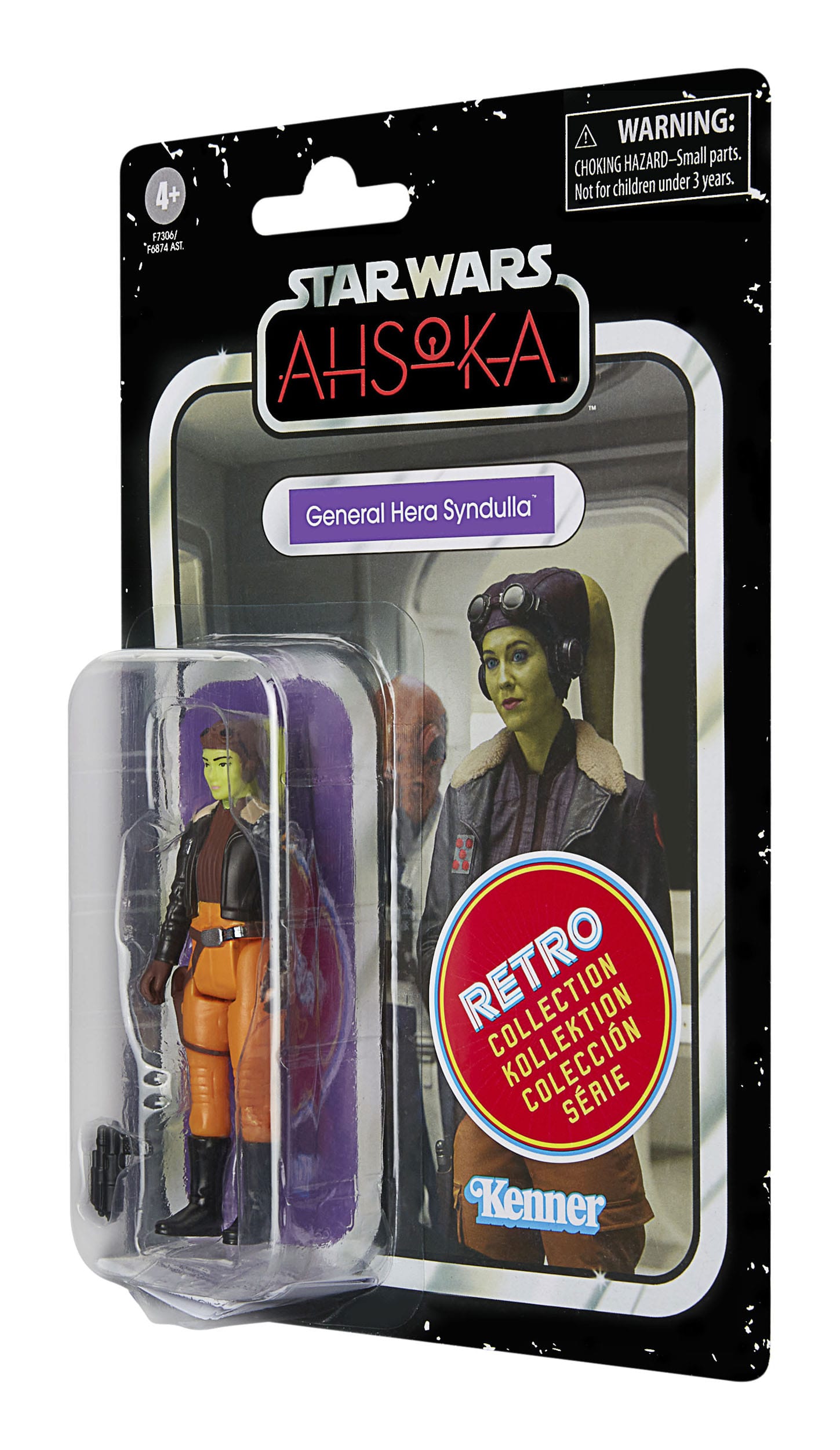 Star Wars Hasbro Retro Collection – Action Figure Generale Hera Syndulla 9,5 Cm Da Ahsoka, Collezionabile Con Blaster, Confezione Vintage Kenner
